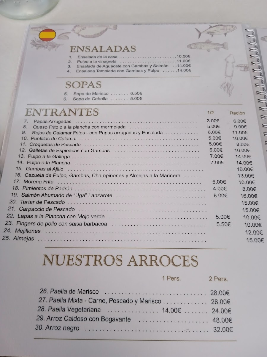Menu Restaurante Gregorio El Pescador-1