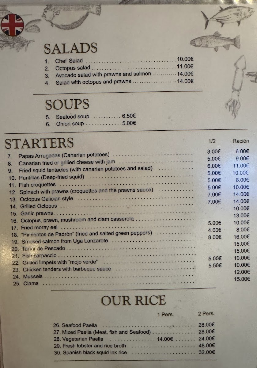 Menu Restaurante Gregorio El Pescador-2