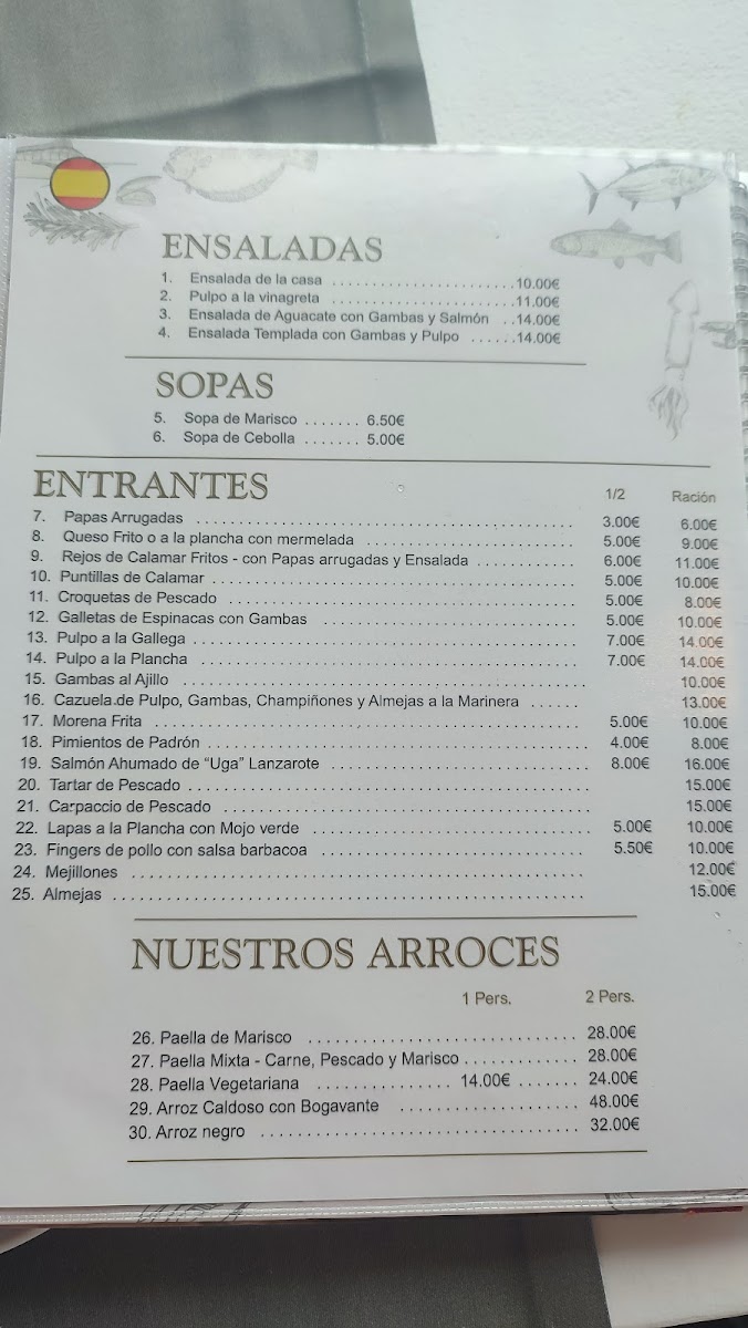 Menu Restaurante Gregorio El Pescador-3