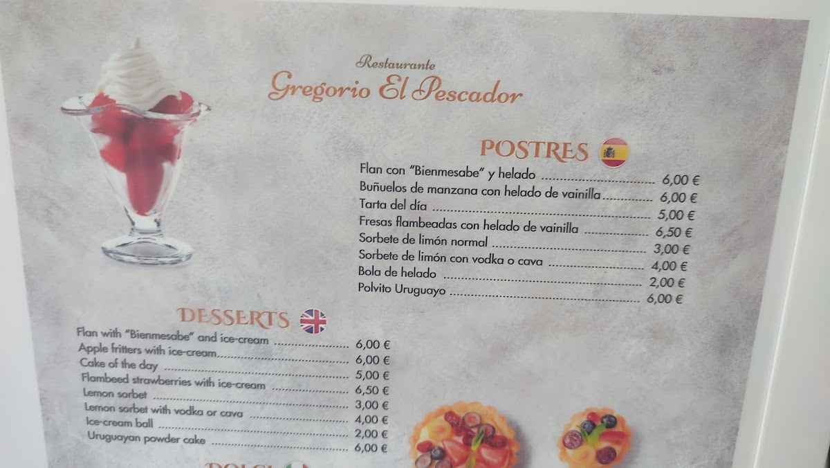 Menu Restaurante Gregorio El Pescador-9